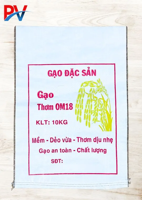BAO BÌ PP DỆT TRÁNG PE ĐỰNG GẠO 10KG